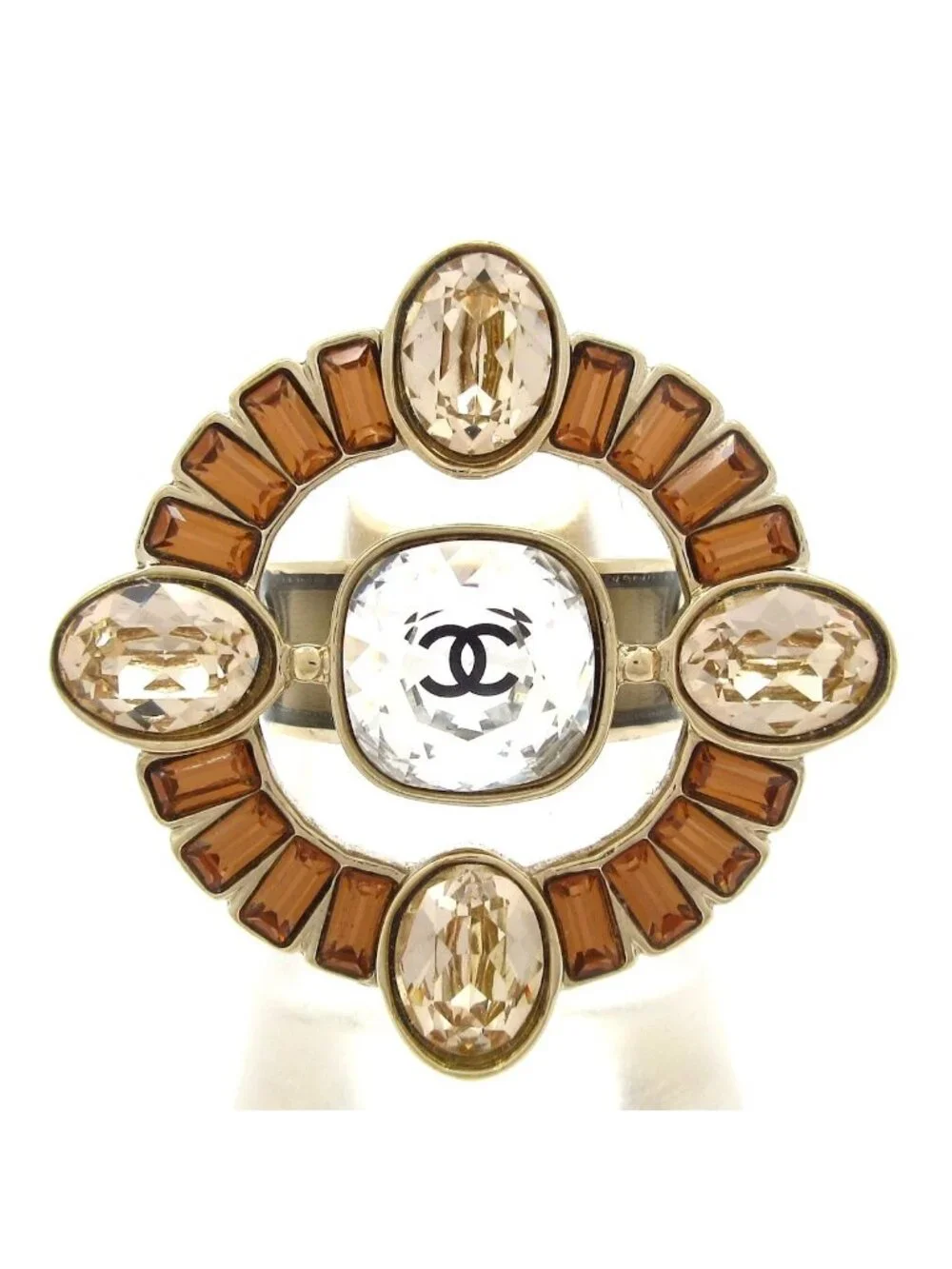 Chanel Ring Blanc Clear Brown
